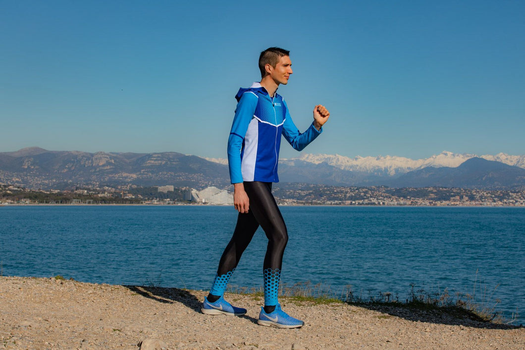 Collant Running Homme Bleu Made in France