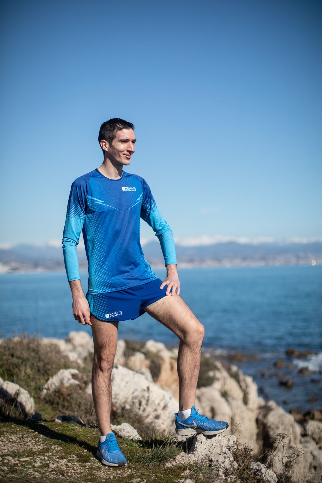 Manches Longues Running Homme Bleues Made in France