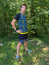 Manches Courtes Running Homme Jaune Bleu [Made in France]