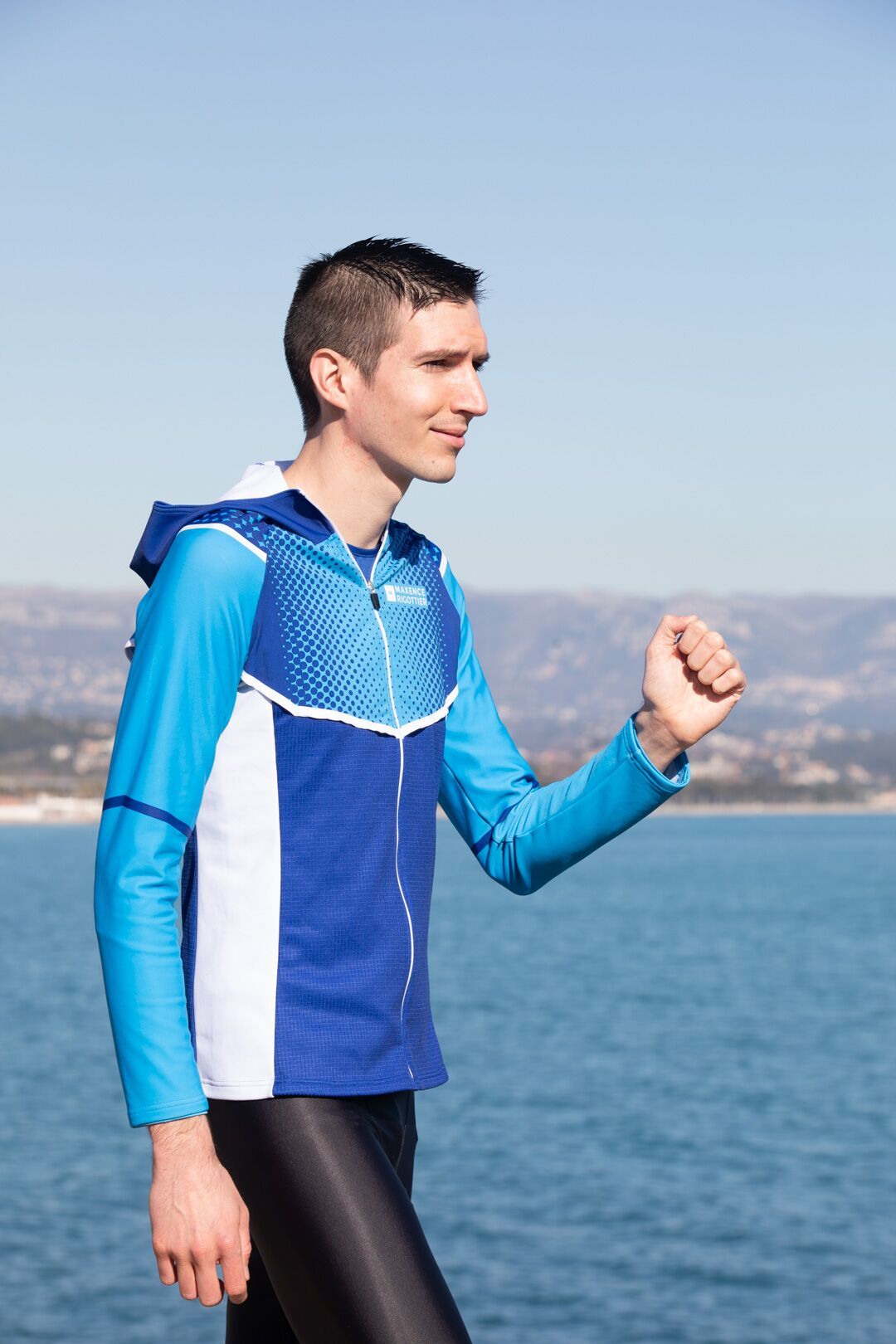 Veste Running Homme Bleue Made in France maxence.rigottier